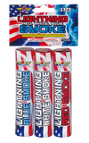 Lightning Red, White, Blue Smoke