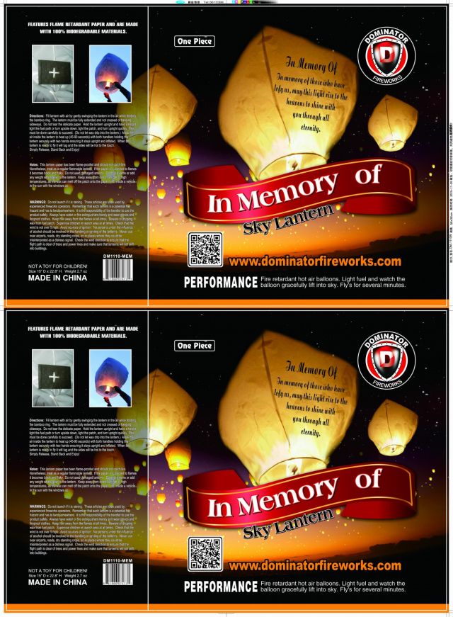 Sky Lantern in Memory of