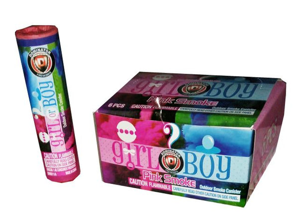 Jeff's Fireworks It's A Boy or Girl? Pink Smoke