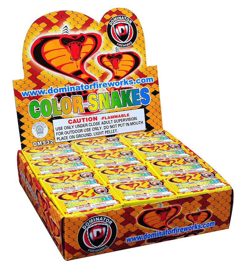 Jeff's Fireworks Snakes - Color