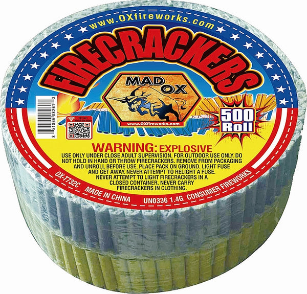 Jeff's Fireworks Color Paper Firecrackers 100'S Roll