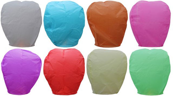 Jeff's Fireworks Sky Lanterns-red Pink Orange White Green