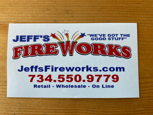 Jeff's Fireworks Jeff's Fireworks Sticker