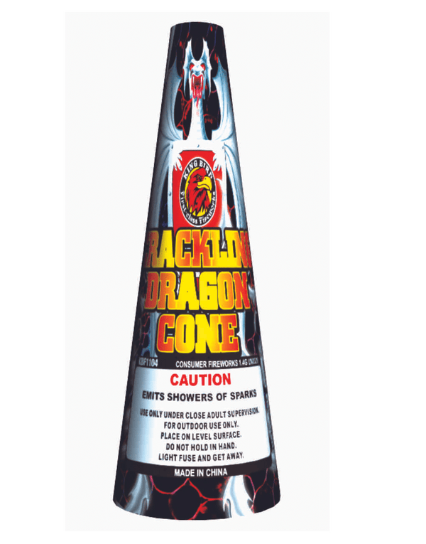 CRACKLING DRAGON CONE - Jeff's Fireworks