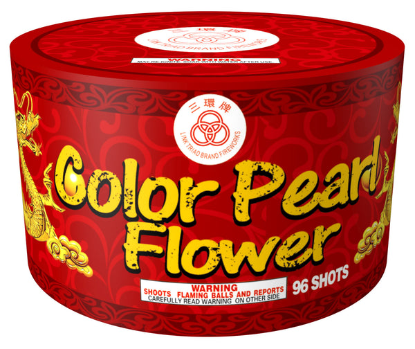 Jeff's Fireworks 96 Shots Color Pearl Flower (4 Pack)