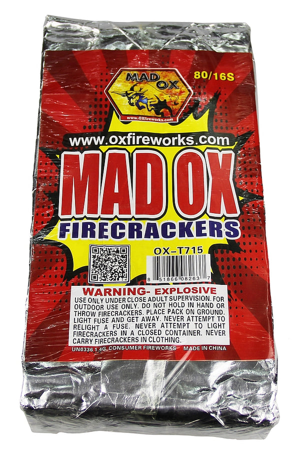 Jeff's Fireworks Mad Ox Firecrackers Full Brick