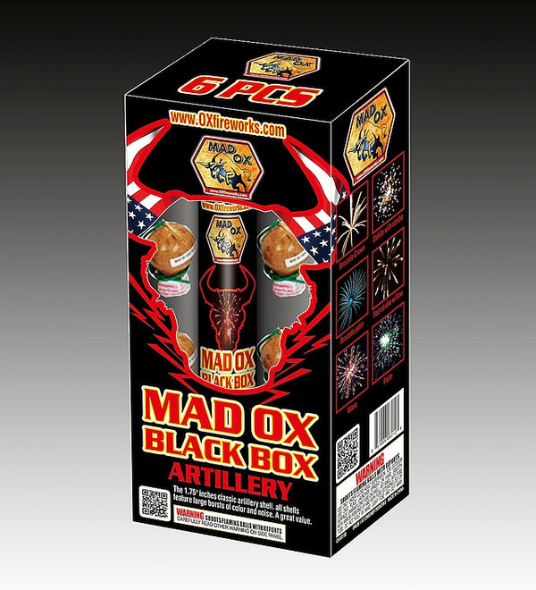 Jeff's Fireworks Mad Ox Black Box Artillery Shells